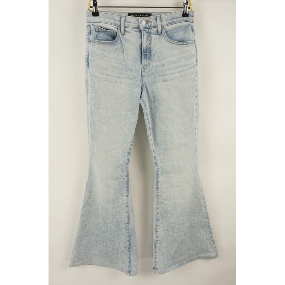 Veronica Beard Sheridan Bell Bottom Jeans Women's 27 x 30 Light Blue Denim Flare
